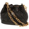 Borsa a tracolla Dior  Bucket mini  in pelle cannage nera - 00pp thumbnail