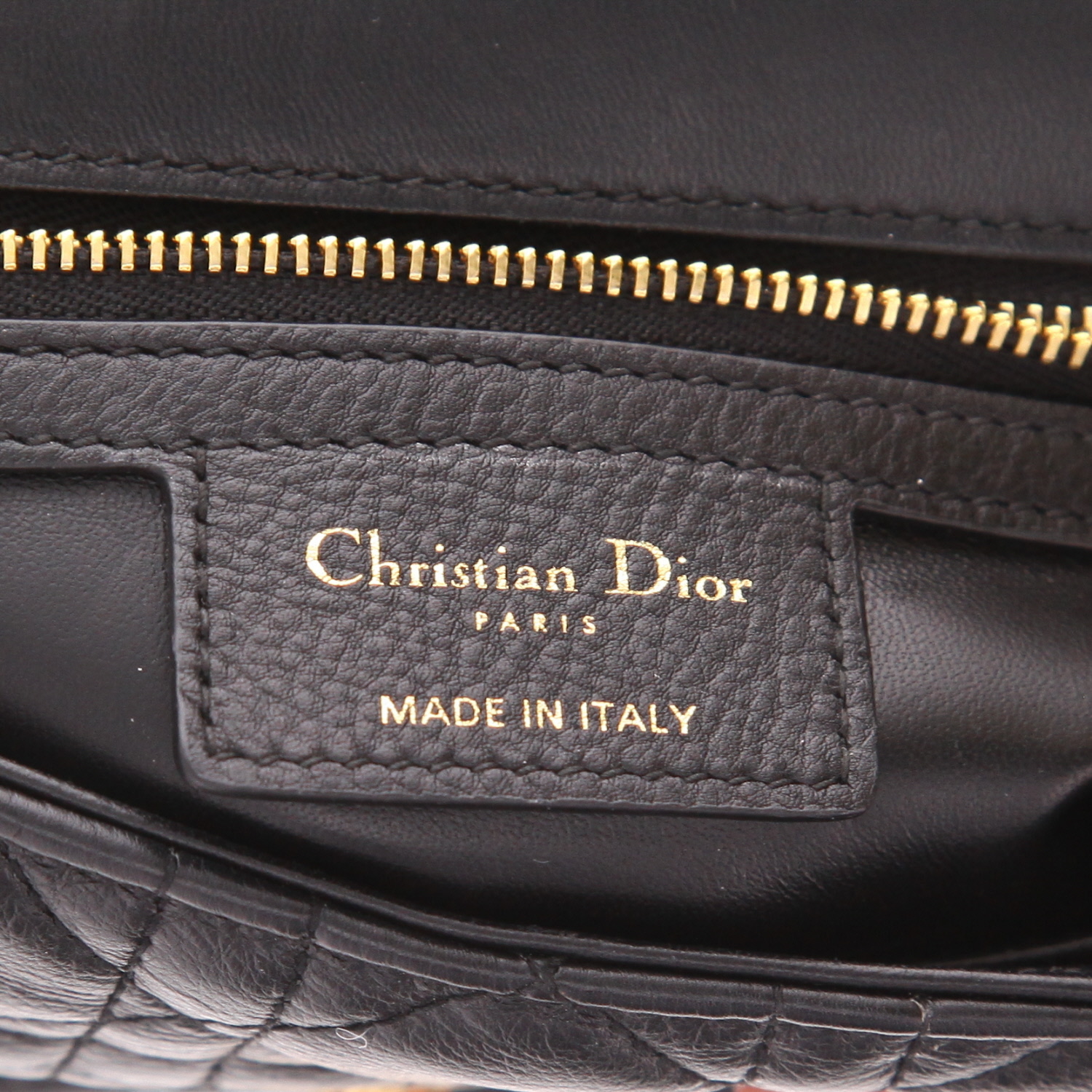 Borsa Dior  Caro in pelle cannage nera - Detail D2
