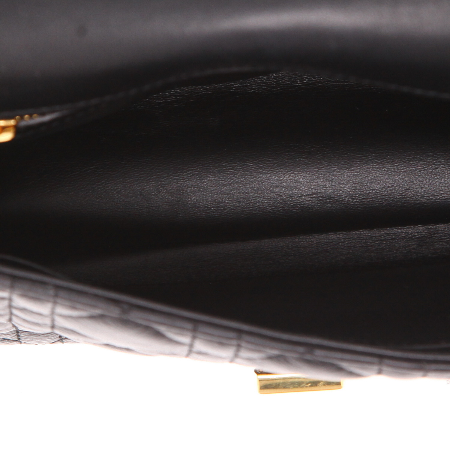 Sac à main Dior  Caro en cuir cannage noir - Detail D3