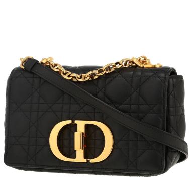Dior  Caro handbag  in black leather cannage