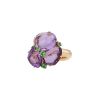 Pomellato Bahia large model ring in pink gold, amethyst and tsavorites - 00pp thumbnail