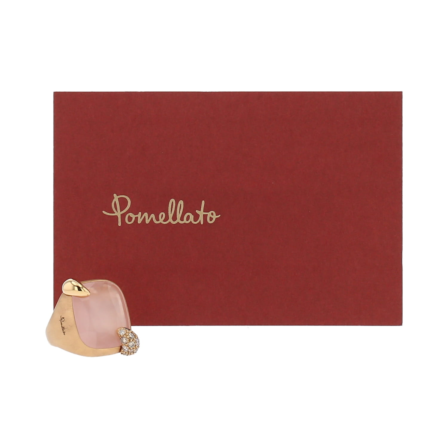 Bague Pomellato Ritratto moyen modèle en or rose et quartz rose - Detail D2
