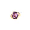 Pomellato Ritratto small model ring in pink gold, amethyst and diamonds - 360 thumbnail