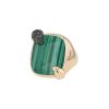 Pomellato Ritratto medium model ring in pink gold, malachite and diamonds - 00pp thumbnail