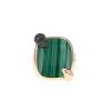 Pomellato Ritratto medium model ring in pink gold, malachite and diamonds - 360 thumbnail