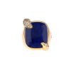 Pomellato Ritratto medium model ring in pink gold, lapis-lazuli and diamonds - 360 thumbnail