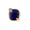 Pomellato Ritratto medium model ring in pink gold, lapis-lazuli and brownish diamonds - 360 thumbnail