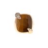 Pomellato Ritratto medium model ring in pink gold, tiger eye stone and diamonds - 360 thumbnail