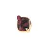 Pomellato Ritratto medium model ring in pink gold, rhodonite and pink sapphires - 360 thumbnail