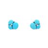 Pomellato Capri earrings in pink gold, turquoises and diamonds - 360 thumbnail