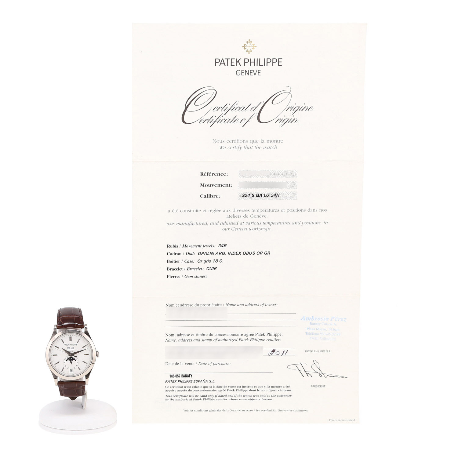 Patek Philippe Annual Calendar  in white gold Ref: Patek Philippe - 5396  Circa 2011