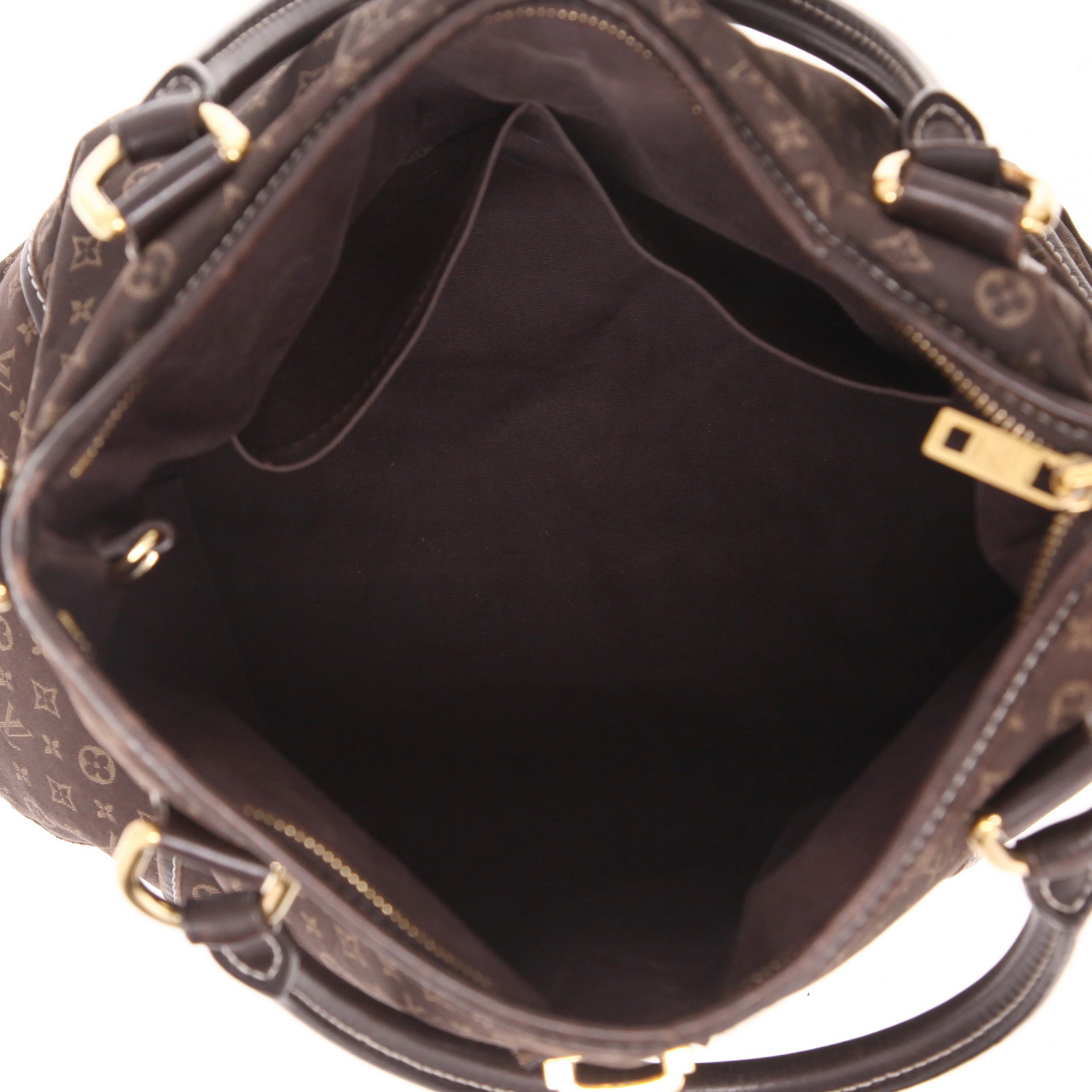 Sac à main Louis Vuitton  Elégie en toile monogram Idylle marron et cuir marron - Detail D3