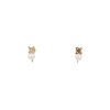 Mikimoto  earrings in yellow gold, diamonds and cultured pearls - 360 thumbnail