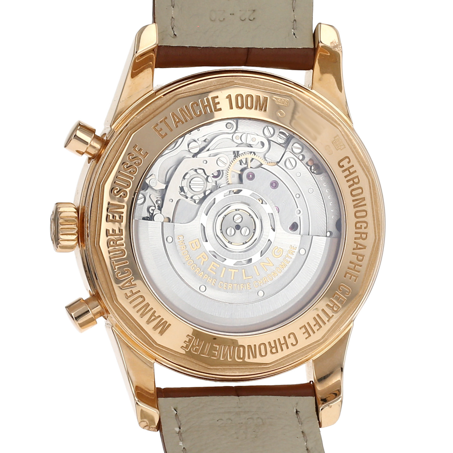 Montre Breitling Transocean Chronograph en or rose Ref: Breitling - RB0152  Vers 2018 - Detail D3