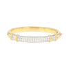 Opening Fred Isaure bangle in yellow gold, platinium and diamonds - 00pp thumbnail