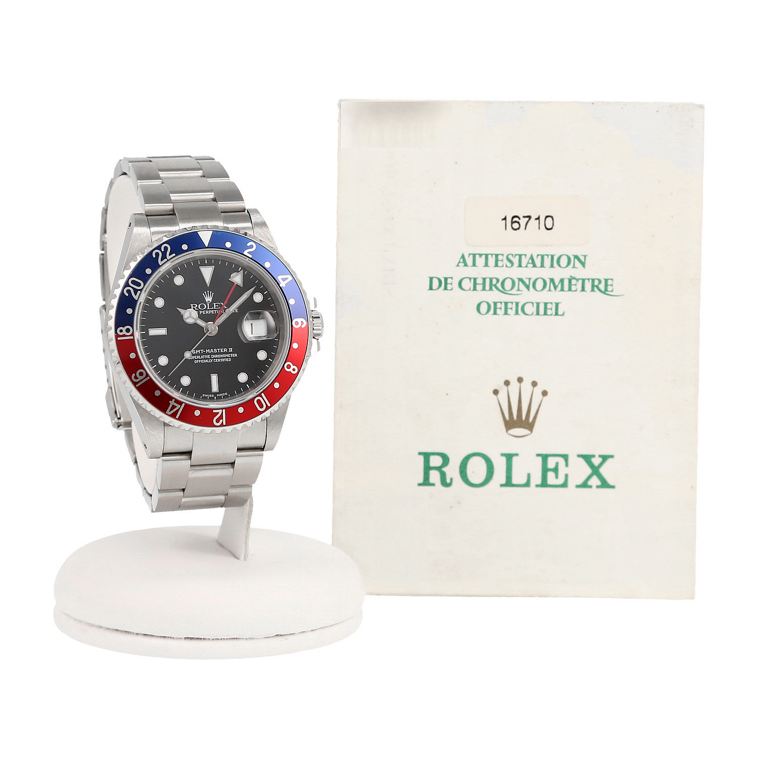 Rolex GMT-Master II  in stainless steel Ref: Rolex - 16710  Circa 1998 - Detail D2