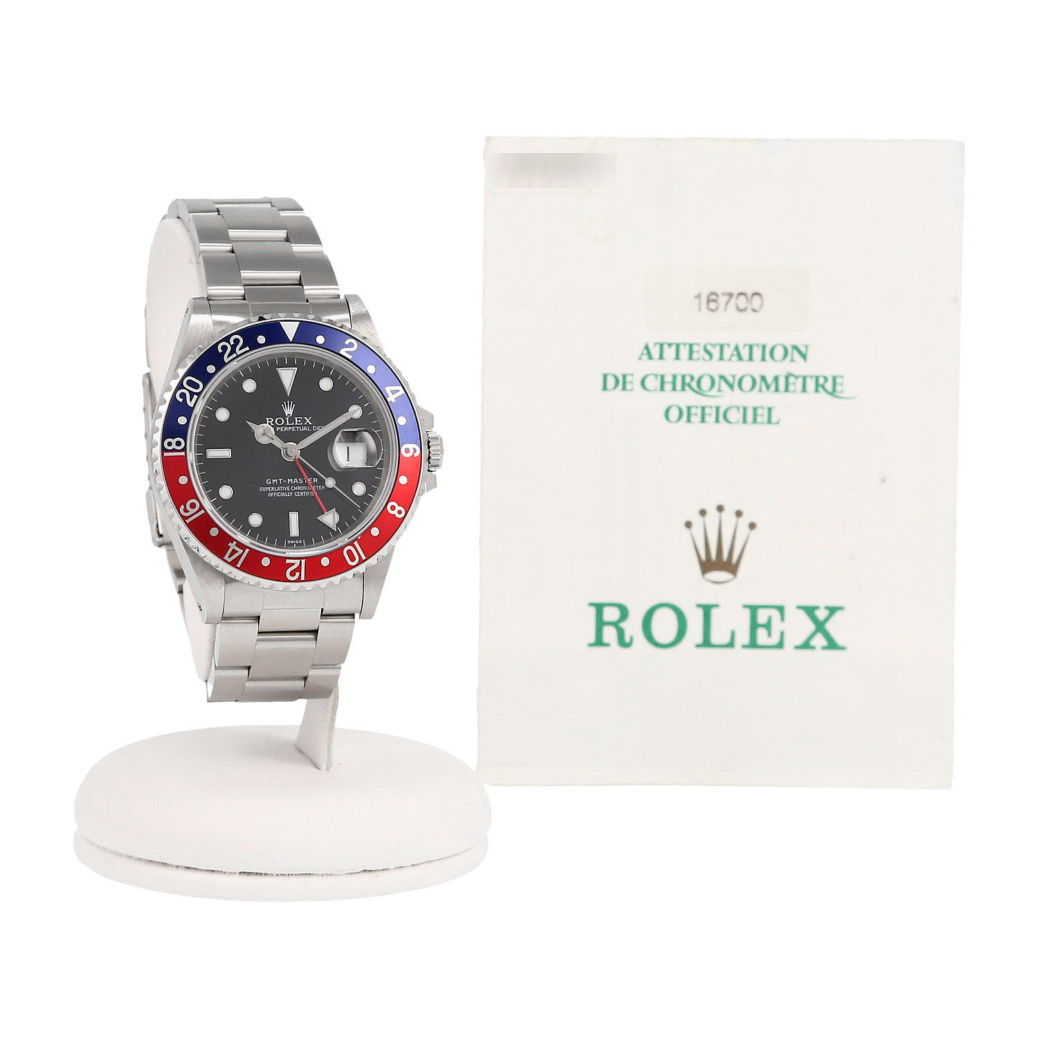 Montre Rolex GMT-Master en acier Ref: Rolex - 16700  Vers 1998 - Detail D2