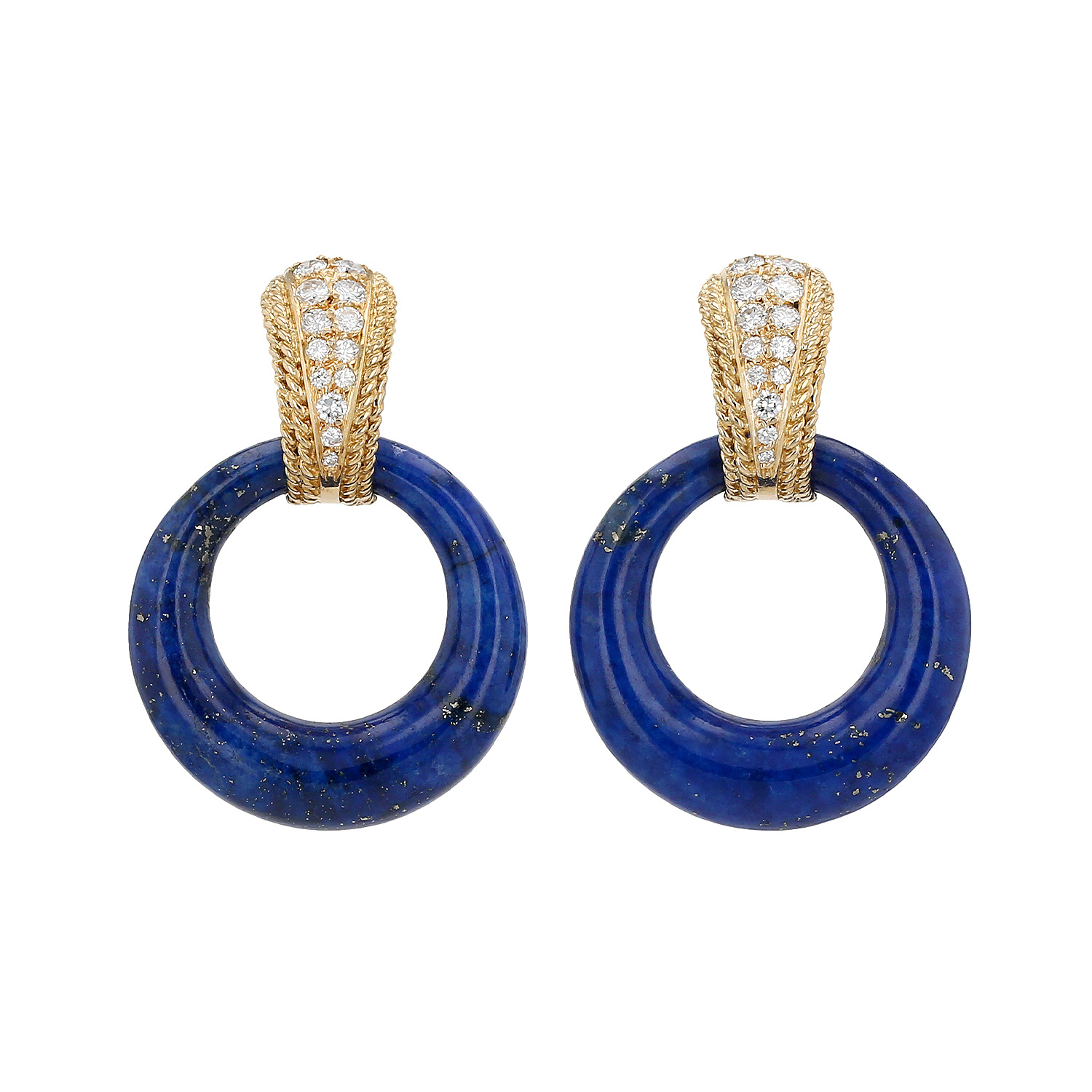 Orecchini trasformabili Van Cleef 
Arpels  in oro giallo, pietre ornamentali e diamanti - Detail D5