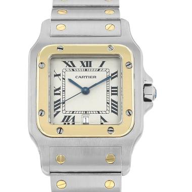 Cartier Santos Galbée  in gold and stainless steel Ref: Cartier - 187901  Circa 1990