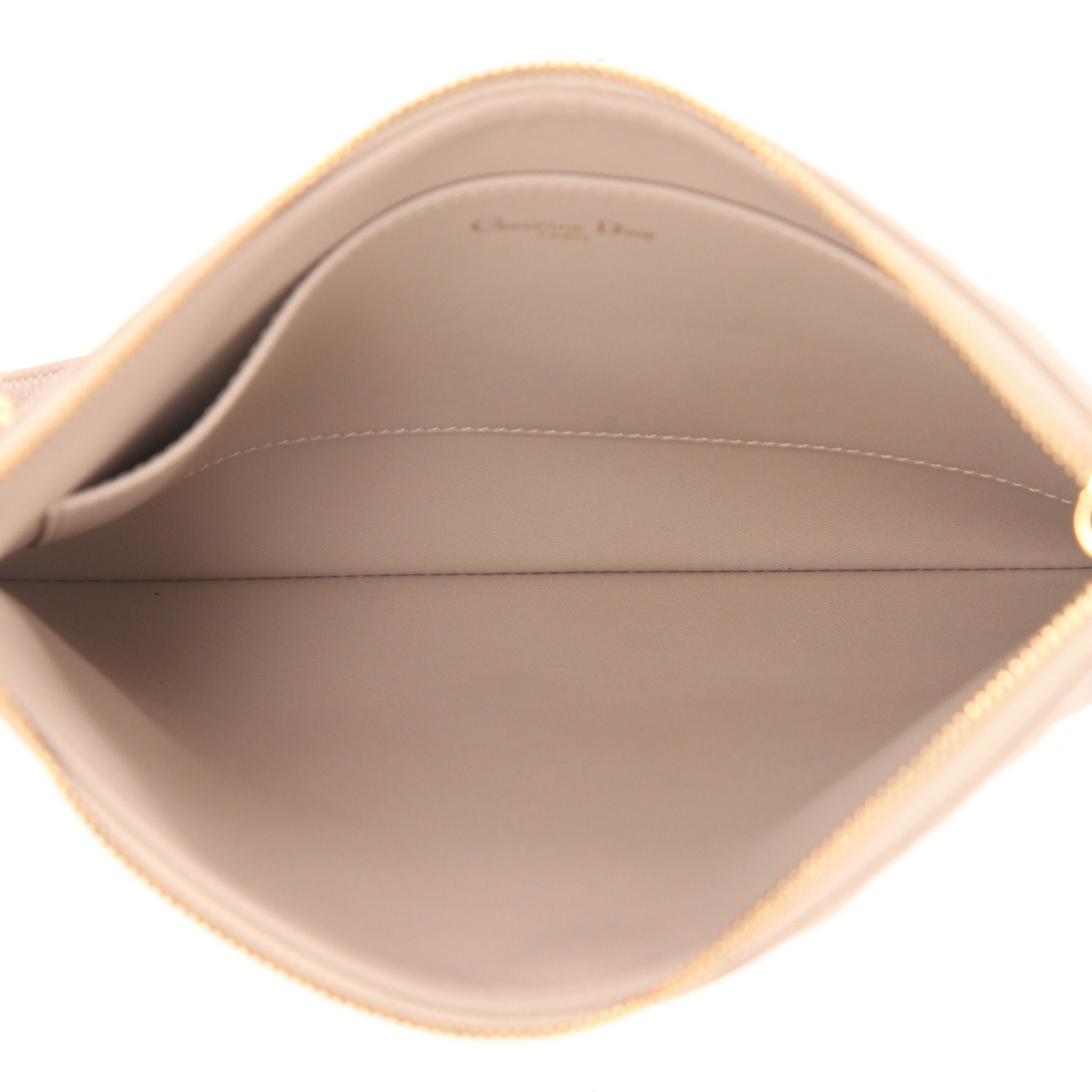 Pochette Dior   en cuir cannage beige - Detail D3