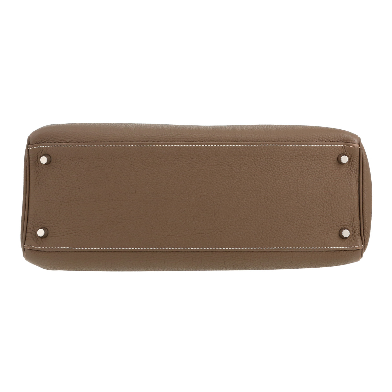 Sac à main Hermès  Kelly 35 cm en cuir togo étoupe - Detail D1