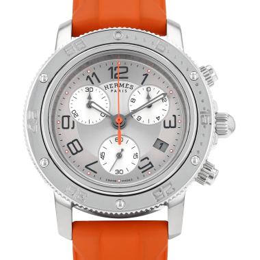 Montre Hermès Clipper Chrono en acier Ref: Hermès - CP2.410  Vers 2010