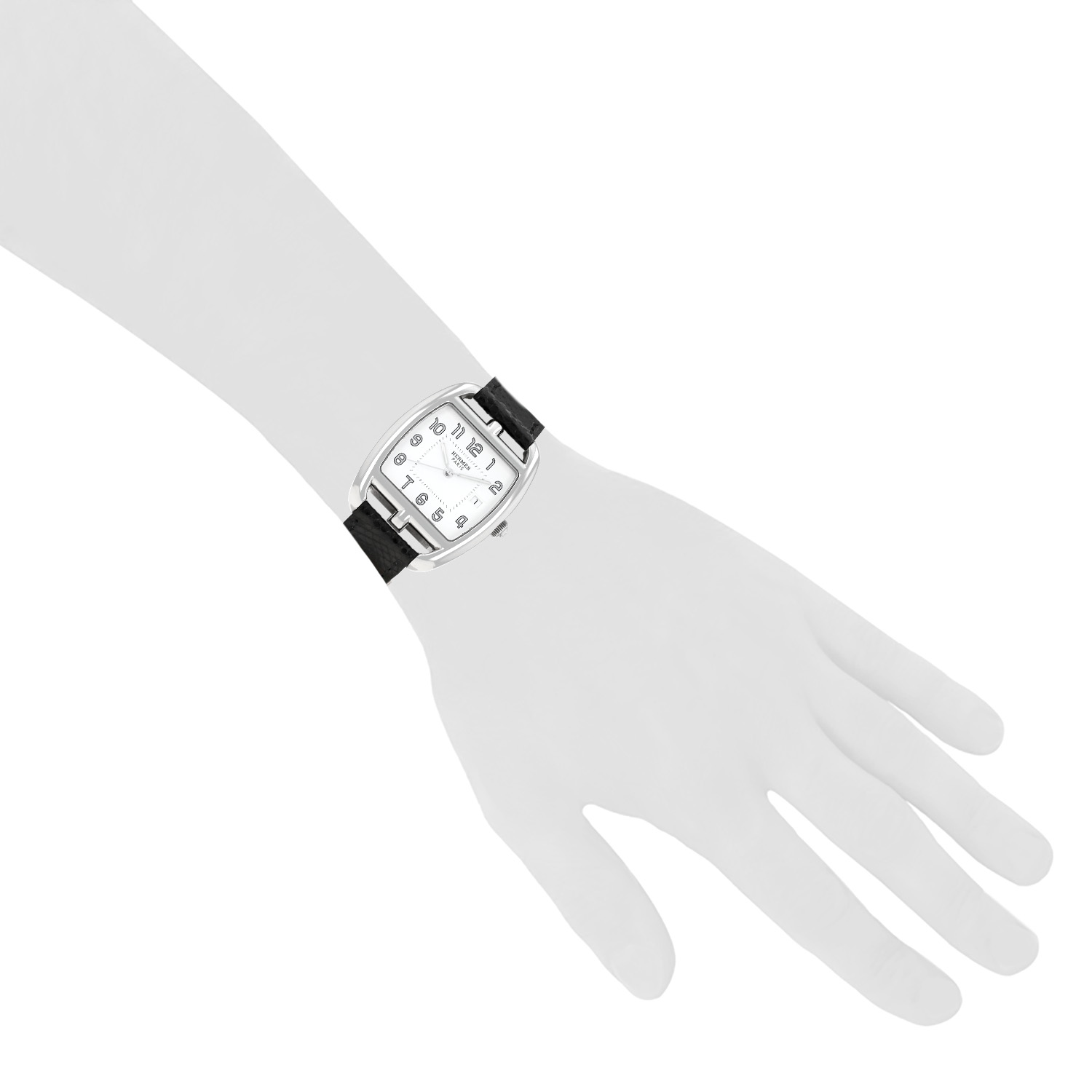 Reloj Hermès Cape Cod Tonneau de acero Ref: Hermès - CT1.710  Circa 2010 - Detail D1