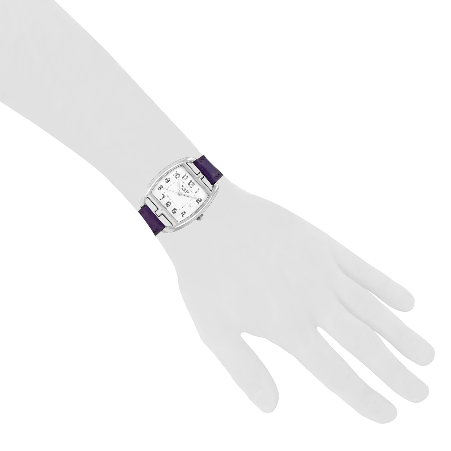 Orologio Hermès Cape Cod Tonneau in acciaio Ref: Hermès - CT1.710  Circa 2010 - Detail D1