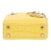 Bolso bandolera Dior  Mini Lady Dior en cocodrilo amarillo - Detail D1 thumbnail