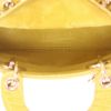 Borsa a tracolla Dior  Mini Lady Dior in coccodrillo giallo - Detail D3 thumbnail