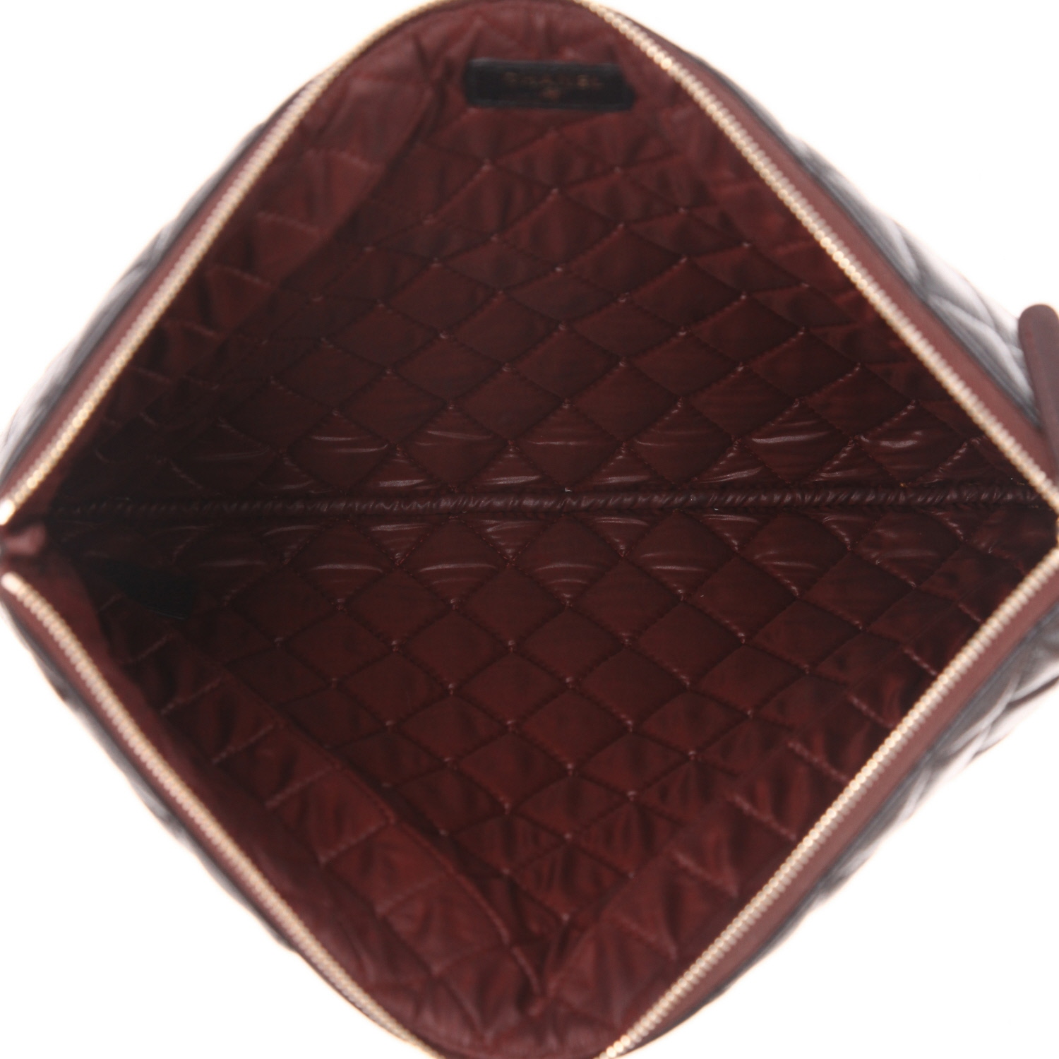 Pochette Chanel   in pelle martellata e trapuntata nera - Detail D3