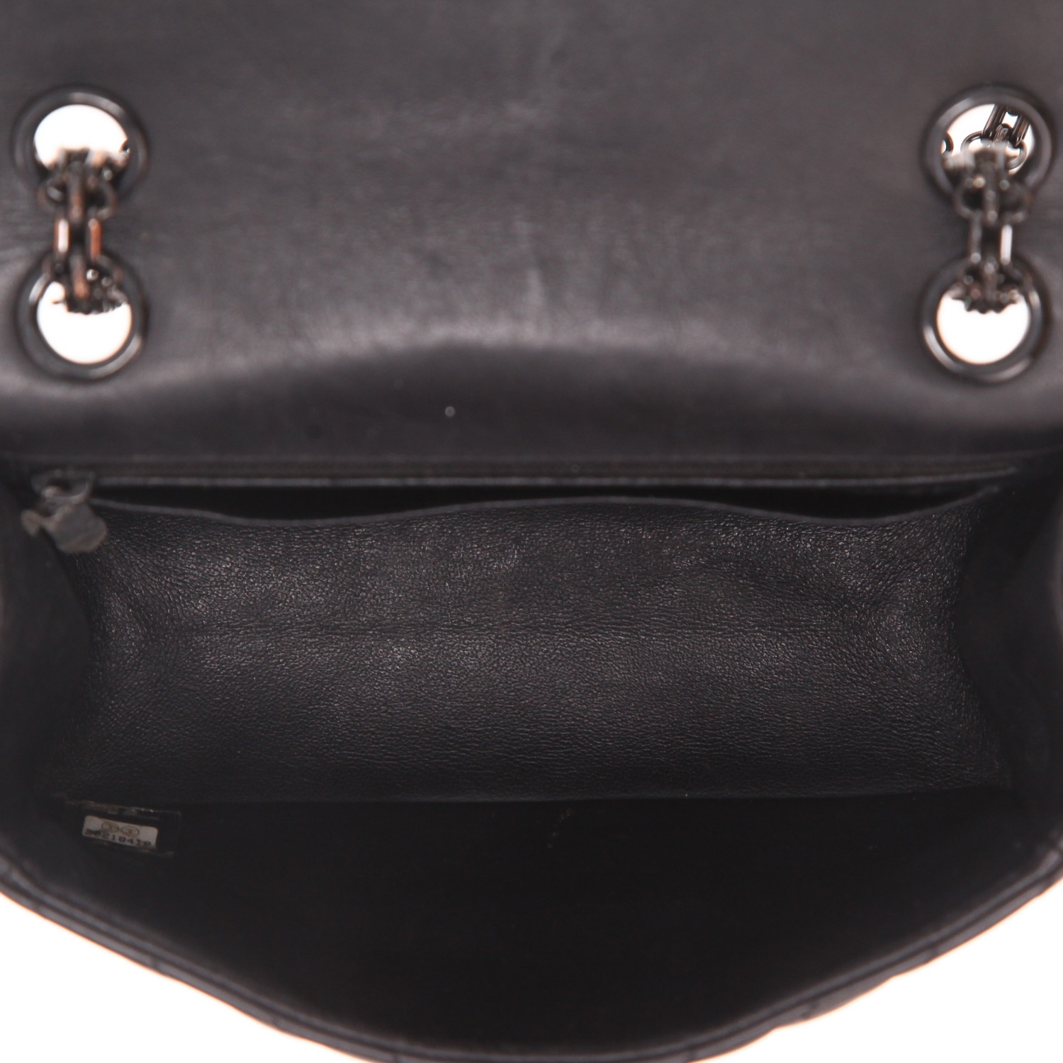 Borsa Chanel  Mini 2.55 in pelle trapuntata a zigzag nera - Detail D3