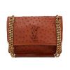 Borsa a tracolla Saint Laurent  Niki in struzzo gold - 360 thumbnail