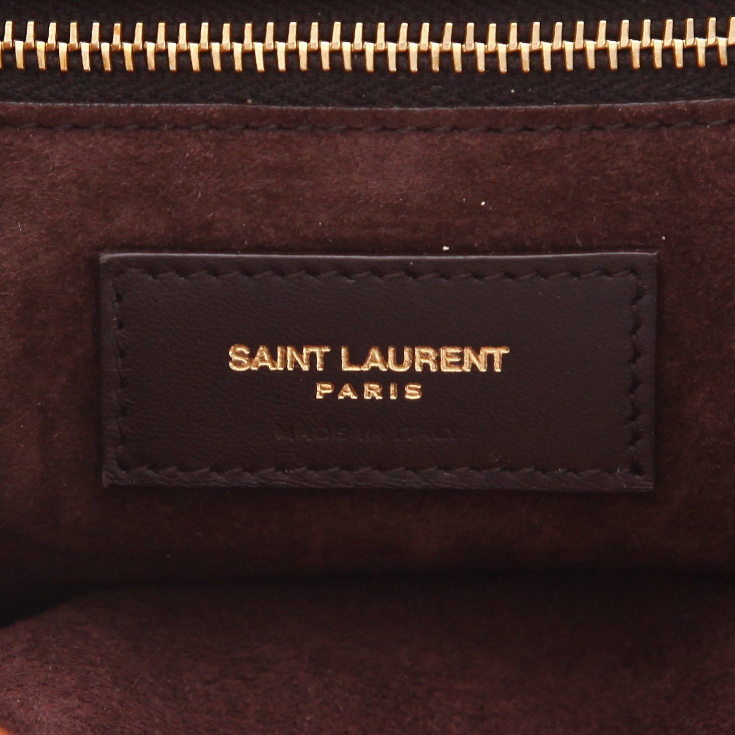 Saint Laurent  Niki shoulder bag  in gold ostrich leather - Detail D2