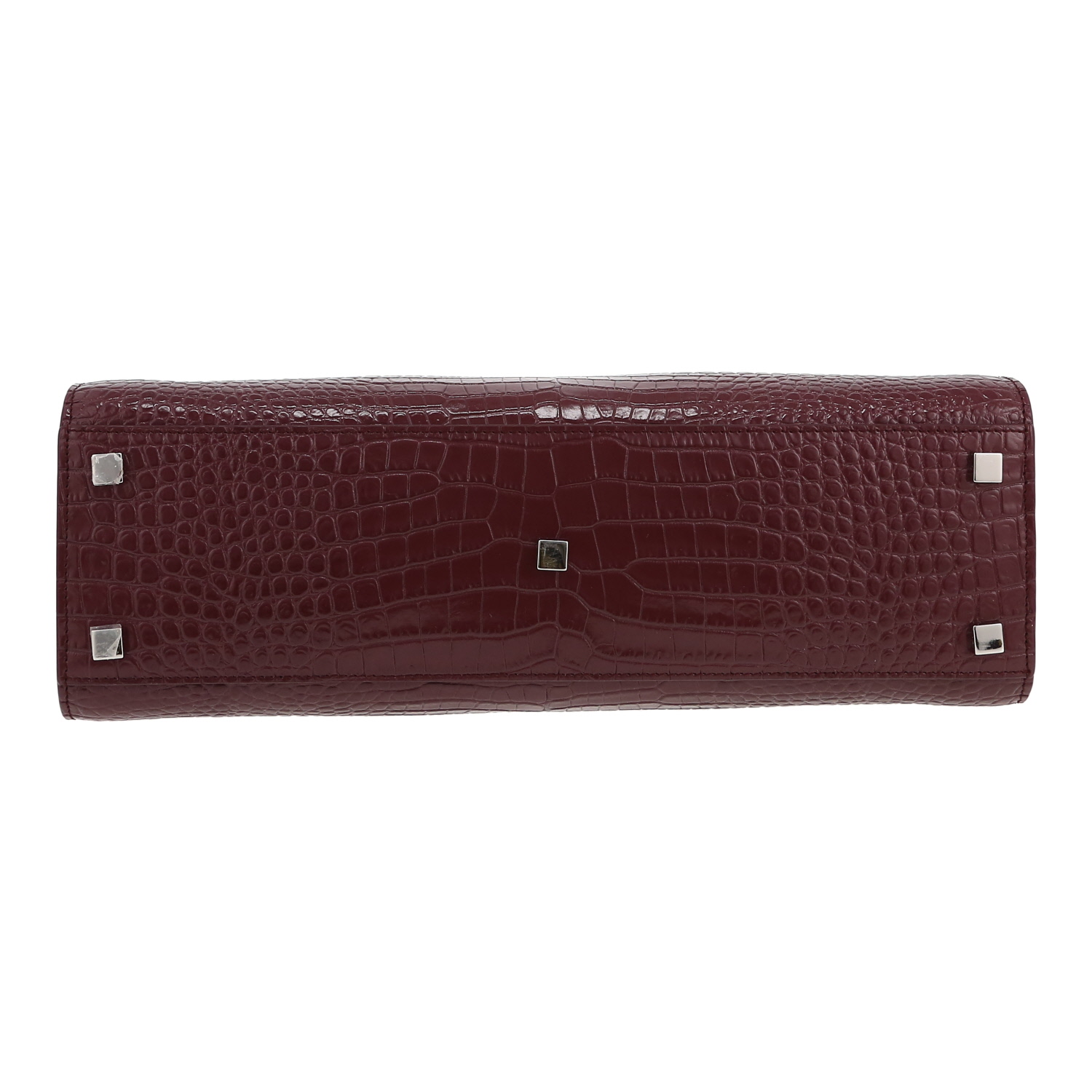 Borsa Saint Laurent  Manhattan in pelle bordeaux - Detail D1
