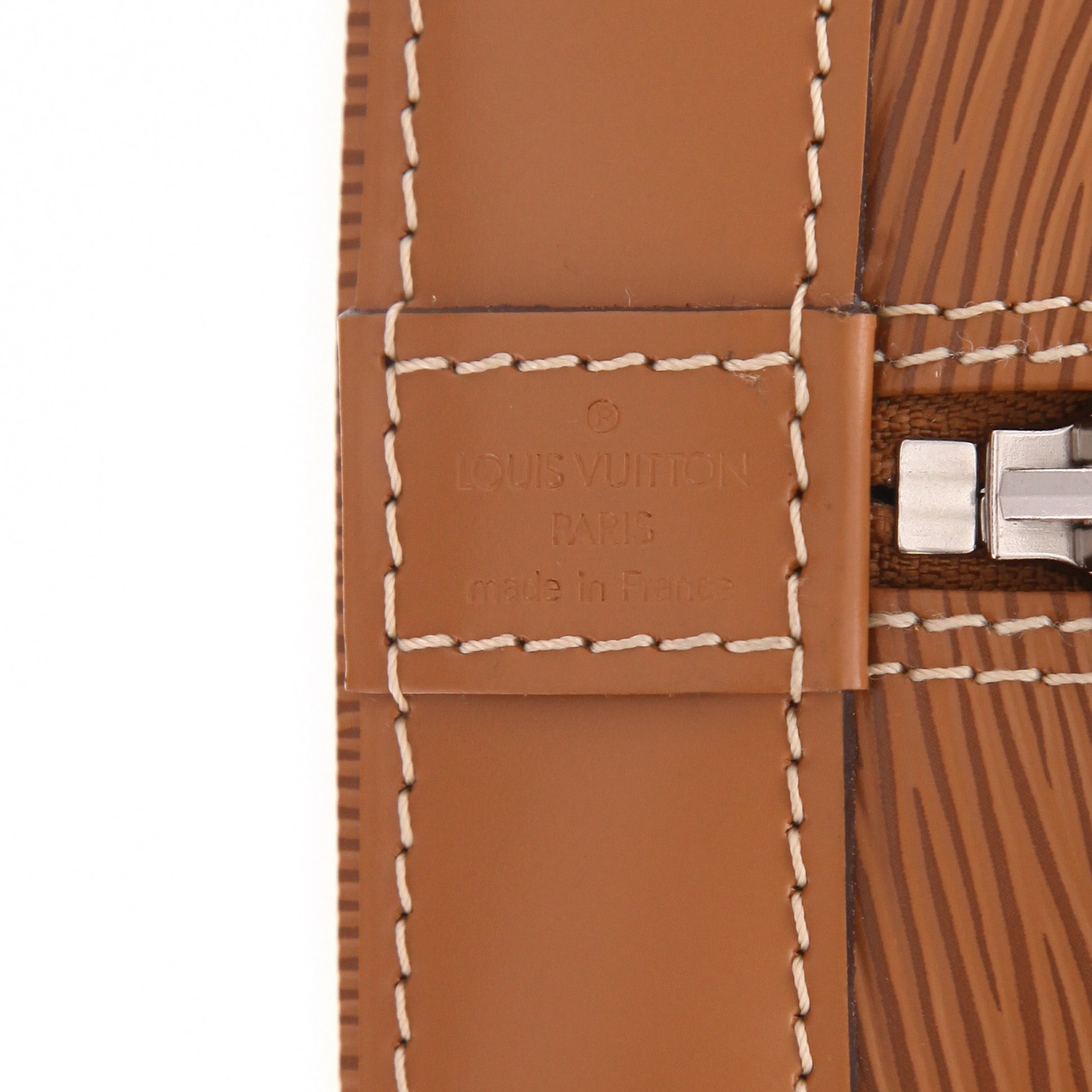 Borsa Louis Vuitton  Alma in pelle Epi marrone - Detail D2