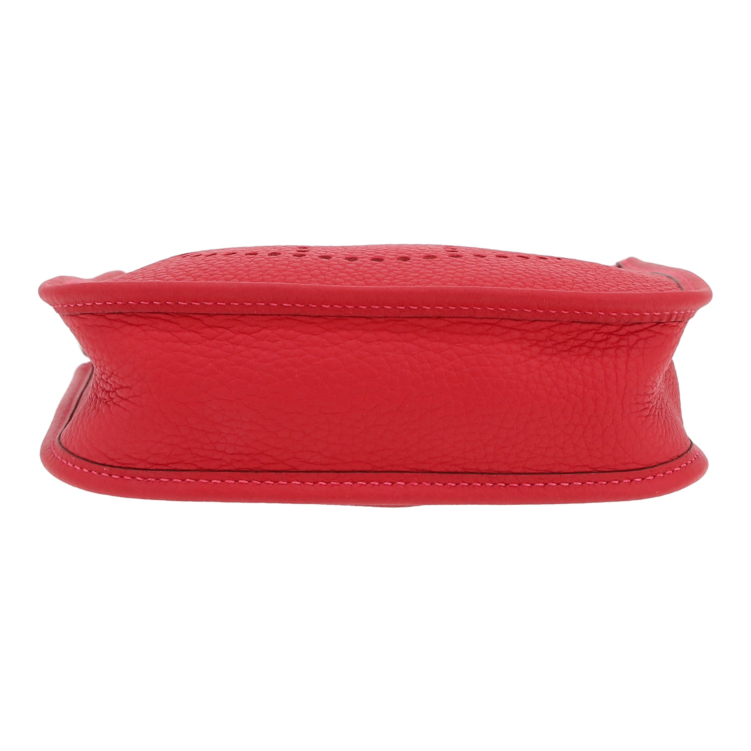 Hermès  Evelyne mini  shoulder bag  in red togo leather - Detail D1