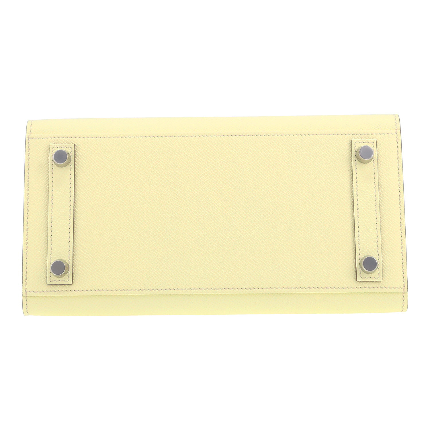 Bolso de mano Hermès  Birkin 25 cm en cuero epsom Jaune Milton - Detail D1