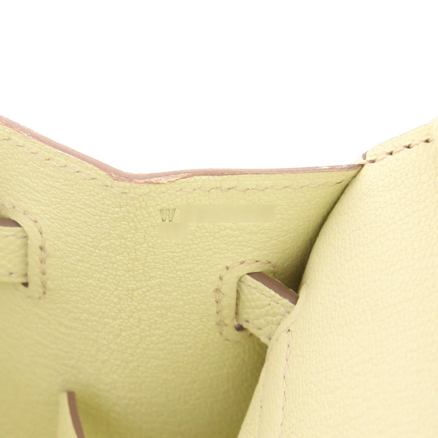 Hermès  Birkin 25 cm handbag  in Jaune Milton epsom leather - Detail D4