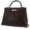 Borsa Hermès  Kelly 32 cm in pelle Gulliver marrone - 00pp thumbnail