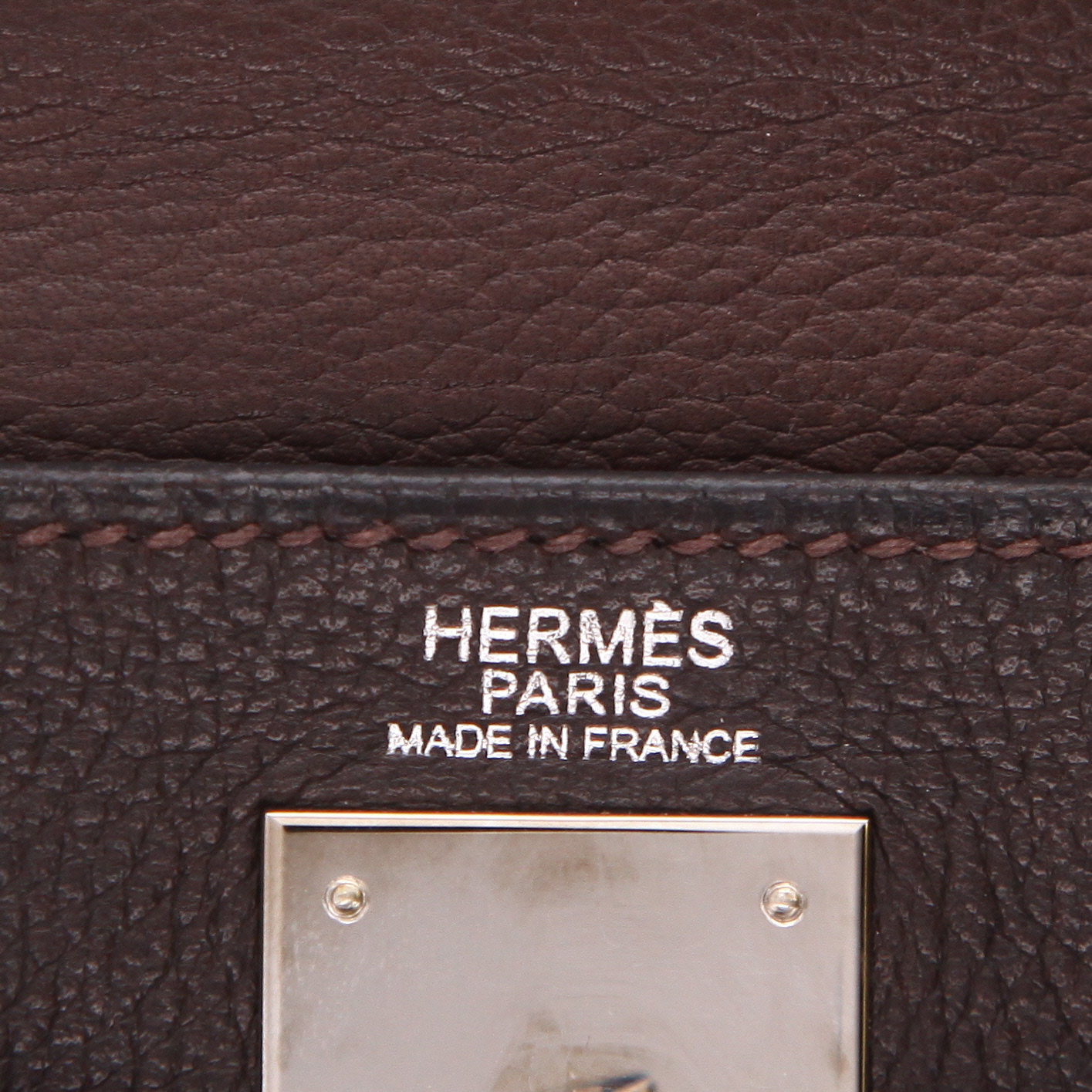 Sac à main Hermès  Kelly 32 cm en cuir Gulliver marron - Detail D2