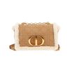 Bolso bandolera Dior  Caro en cuero de obeja volteado beige y blanco - 360 thumbnail