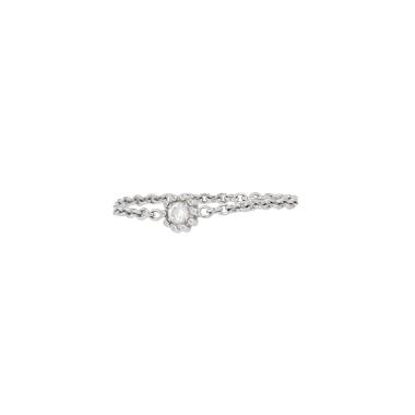 Flexible Dior Mimirose ring in white gold and diamondand in diamond
