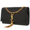 Bolso bandolera Saint Laurent  Kate Pompon en cuero negro - 00pp thumbnail