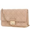 Bolso bandolera Dior  Promenade en cuero cannage beige - 00pp thumbnail