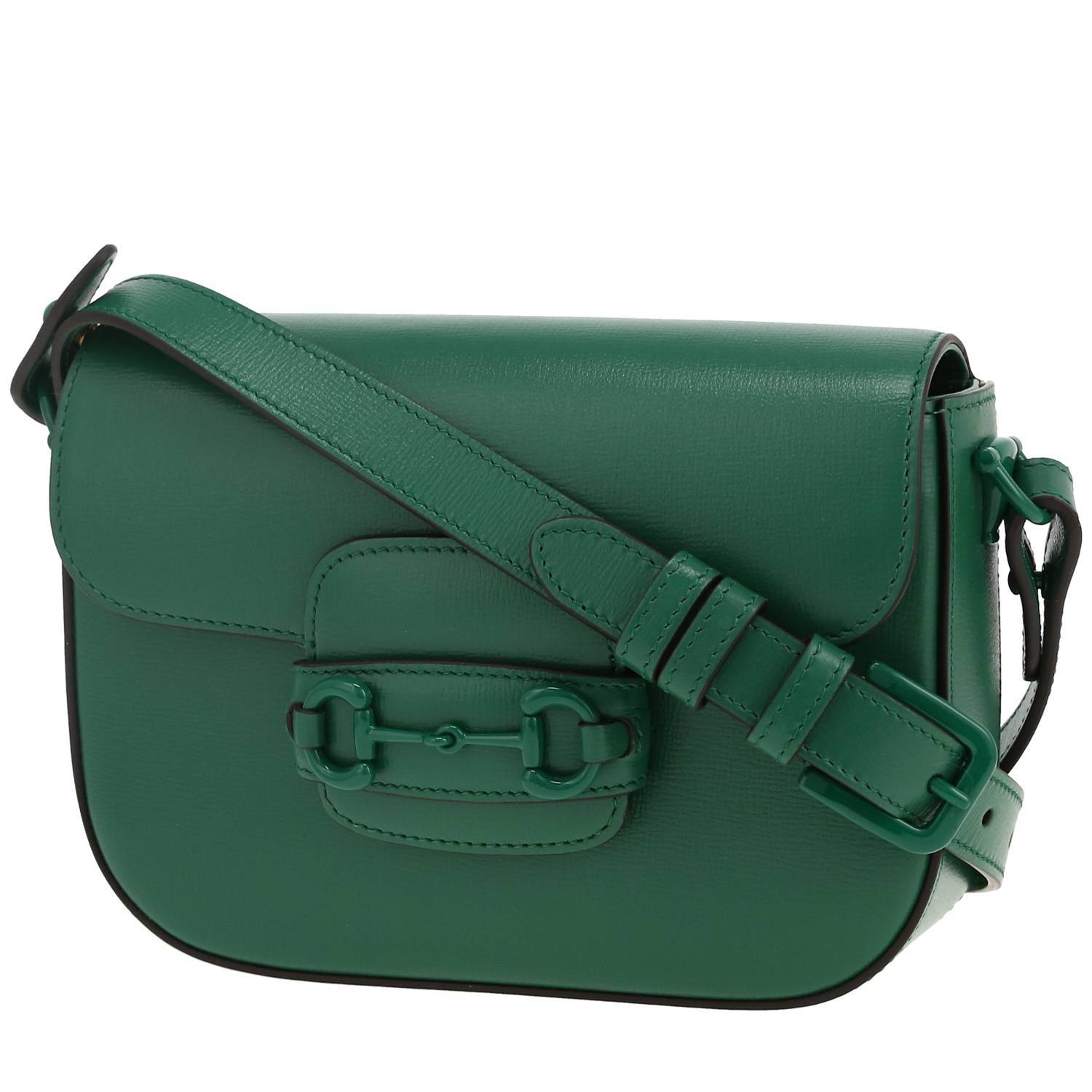 Gucci 1955 Horsebit mini shoulder bag in green leather