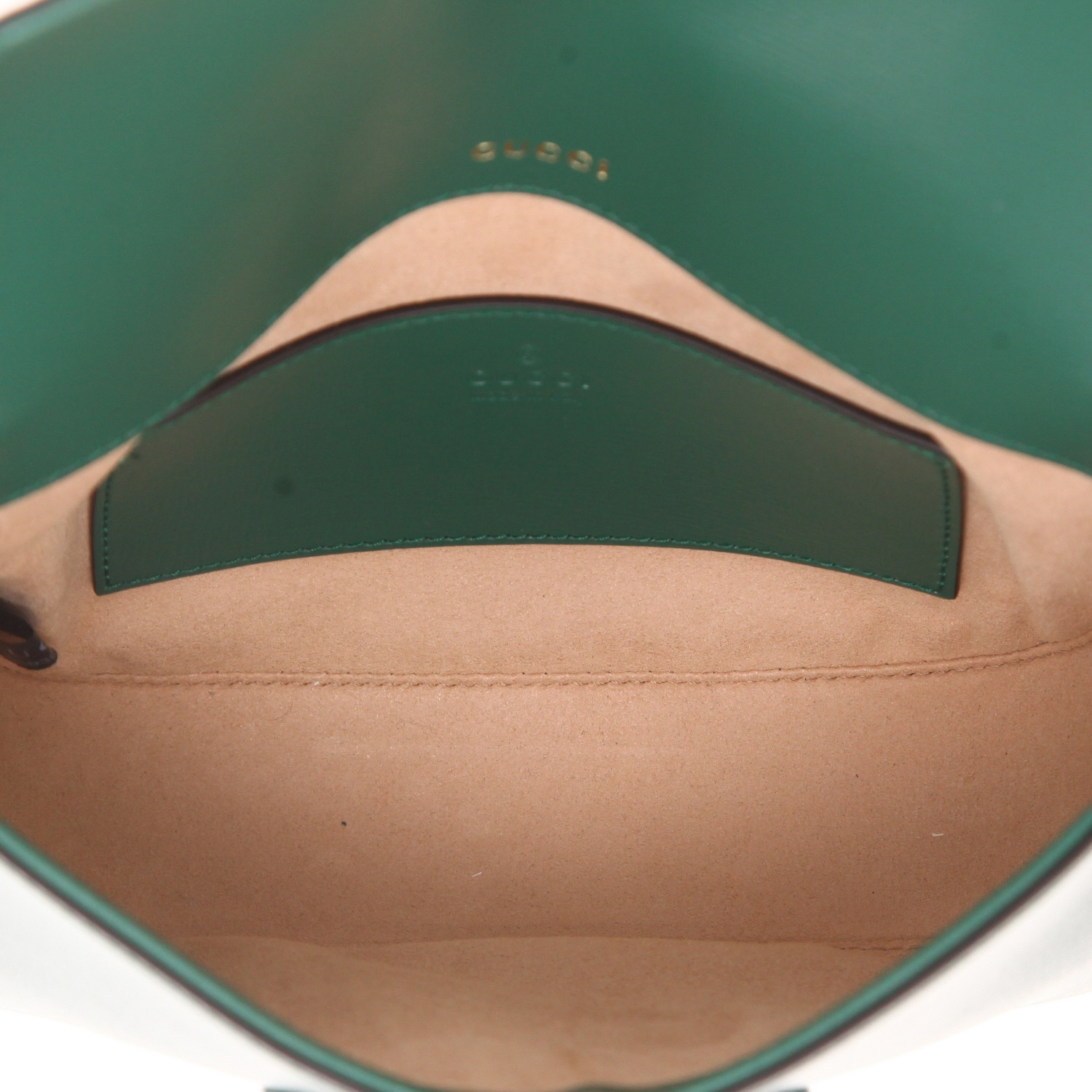 Borsa a tracolla Gucci  1955 Horsebit mini  in pelle verde - Detail D3