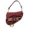 Dior  Saddle handbag  in burgundy velvet - 00pp thumbnail