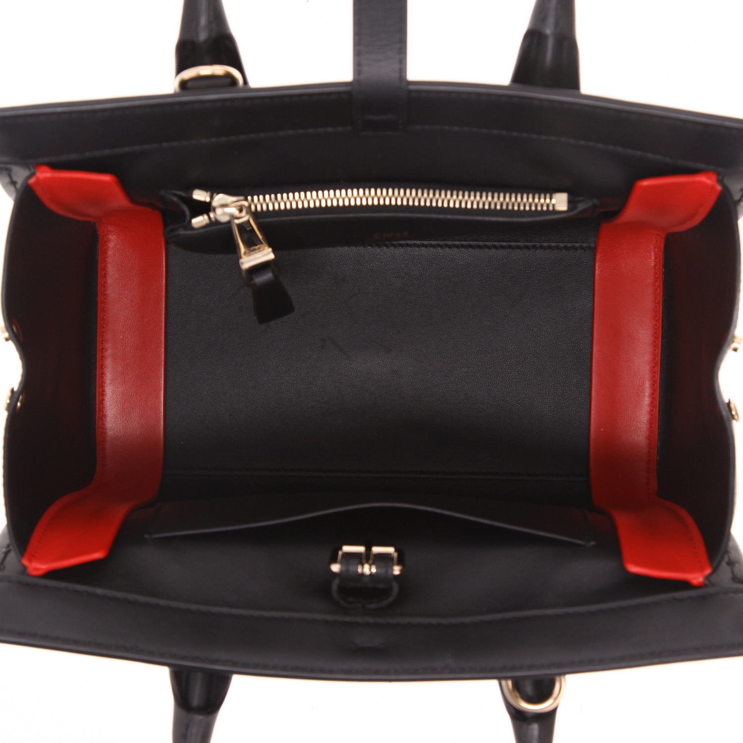 Chloé  Edith handbag  in black leather - Detail D3