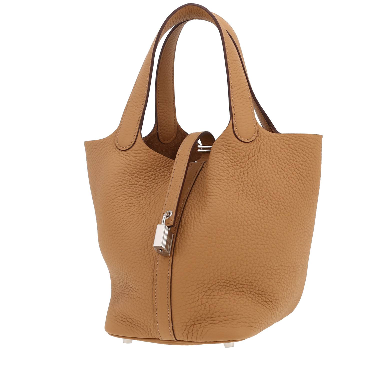 Picotin Handbag In Biscuit Togo Leather